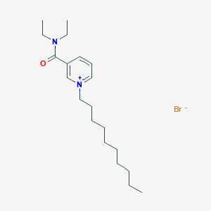 molecular formula C20H35BrN2O B15492976 Pyridinium, 1-decyl-3-[(diethylamino)carbonyl]-, bromide CAS No. 1044-66-2