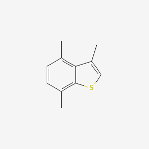 molecular formula C11H12S B15492994 Benzo[b]thiophene, 3,4,7-trimethyl- CAS No. 1008-57-7