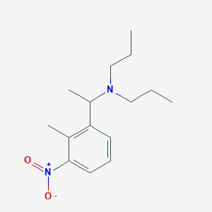 molecular formula C15H24N2O2 B15493049 N-(1-(2-Methyl-3-nitrophenyl)ethyl)-N-propylpropan-1-amine 