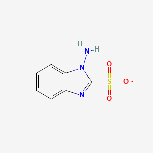 molecular formula C7H6N3O3S- B15493135 1-Amino-2-benzimidazolesulfonate 