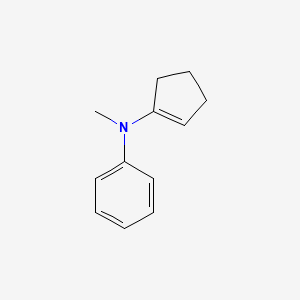 molecular formula C12H15N B15493164 N-(Cyclopent-1-en-1-yl)-N-methylaniline CAS No. 4874-72-0