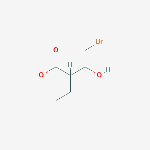molecular formula C6H10BrO3- B15493254 4-Bromo-2-ethyl-3-hydroxybutanoate 