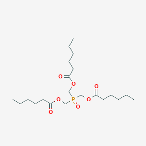 molecular formula C21H39O7P B15493408 Bis(hexanoyloxymethyl)phosphorylmethyl hexanoate CAS No. 4851-95-0