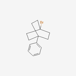molecular formula C14H17Br B15493430 Bicyclo[2.2.2]octane, 1-bromo-4-phenyl- CAS No. 714-68-1