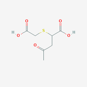 molecular formula C7H10O5S B15493455 2-[(Carboxymethyl)sulfanyl]-4-oxopentanoic acid CAS No. 5130-16-5
