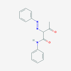 molecular formula C16H15N3O2 B15493497 Butanamide, 3-oxo-N-phenyl-2-(phenylazo)- CAS No. 1657-13-2
