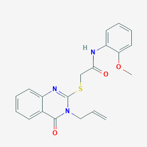 molecular formula C20H19N3O3S B15493754 N-(2-Methoxyphenyl)-2-{[4-oxo-3-(prop-2-en-1-yl)-3,4-dihydroquinazolin-2-yl]sulfanyl}acetamide CAS No. 5169-72-2
