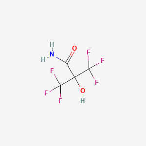 molecular formula C4H3F6NO2 B15493762 3,3,3-Trifluoro-2-hydroxy-2-(trifluoromethyl)propanamide CAS No. 662-21-5