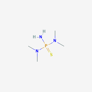 molecular formula C4H14N3PS B15493824 N,N,N',N'-Tetramethylphosphorothioic triamide CAS No. 5022-58-2