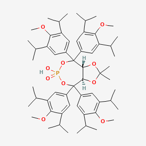 molecular formula C59H85O10P B15493832 (3aR,8aR)-Tetrahydro-6-hydroxy-2,2-dimethyl-4,4,8,8-tetrakis(3,5-diisopropyl-4-methoxyphenyl)-6-oxide-[1,3]dioxolo[4,5-e][1,3,2]dioxaphosphepine 