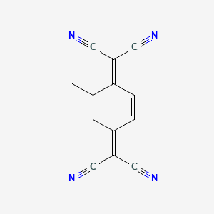 molecular formula C13H6N4 B15493872 Propanedinitrile, 2,2'-(2-methyl-2,5-cyclohexadiene-1,4-diylidene)bis- CAS No. 1518-13-4