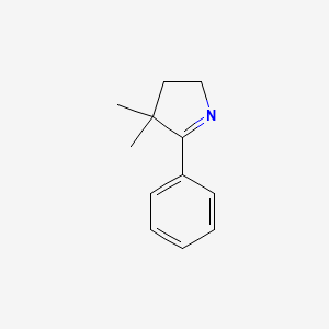 molecular formula C12H15N B15493875 2H-Pyrrole, 3,4-dihydro-4,4-dimethyl-5-phenyl- CAS No. 2045-74-1