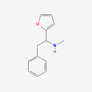 molecular formula C13H15NO B15493968 FURFURYLAMINE, alpha-BENZYL-N-METHYL- CAS No. 3201-98-7