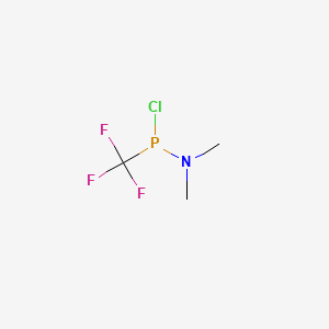 molecular formula C3H6ClF3NP B15493992 Phosphonamidous chloride, N,N-dimethyl-P-(trifluoromethyl)- CAS No. 3135-63-5