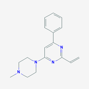 molecular formula C17H20N4 B15494045 4-(4-Methylpiperazin-1-yl)-6-phenyl-2-vinylpyrimidine 