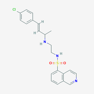 molecular formula C21H22ClN3O2S B15494090 N-(2-((4-(4-Chlorophenyl)but-3-en-2-yl)amino)ethyl)isoquinoline-5-sulfonamide 