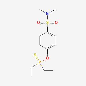 molecular formula C12H20NO3PS2 B15494113 O-p-(Dimethylsulfamoyl)phenyl diethylphosphinothioate CAS No. 3263-82-9