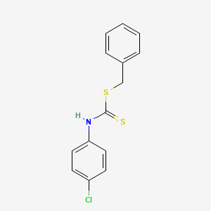 molecular formula C14H12ClNS2 B15494199 benzyl N-(4-chlorophenyl)carbamodithioate CAS No. 730-12-1