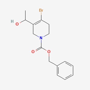 molecular formula C15H18BrNO3 B15494229 benzyl 4-bromo-3-(1-hydroxyethyl)-5,6-dihydropyridine-1(2H)-carboxylate 