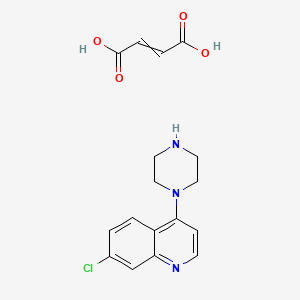 molecular formula C17H18ClN3O4 B15494260 But-2-enedioic acid;7-chloro-4-piperazin-1-ylquinoline CAS No. 900-57-2