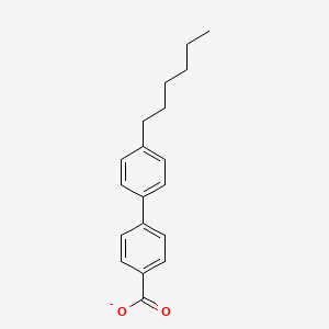 molecular formula C19H21O2- B15494271 4-(4-Hexylphenyl)benzoate 