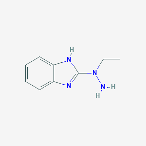 molecular formula C9H12N4 B154943 1-(1H-benzimidazol-2-yl)-1-ethylhydrazine CAS No. 131882-23-0
