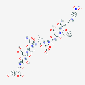 molecular formula C68H90N14O24 B15494332 MCA-SEVNLDAEFR-K(Dnp)-RR, amide 