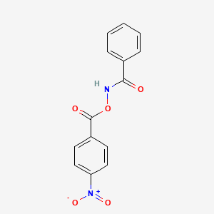 molecular formula C14H10N2O5 B15494371 N-[(4-Nitrobenzoyl)oxy]benzamide CAS No. 1037-48-5