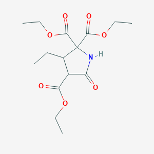 molecular formula C15H23NO7 B15494457 Triethyl 3-ethyl-5-oxopyrrolidine-2,2,4-tricarboxylate CAS No. 2516-73-6