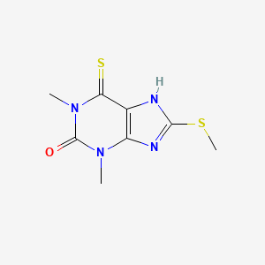 molecular formula C8H10N4OS2 B15494535 Theophylline, 8-methylthio-6-thio- CAS No. 4791-34-8