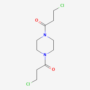 molecular formula C10H16Cl2N2O2 B15494565 N,N'-Bis(3-chloropropionyl)piperazine CAS No. 2411-64-5