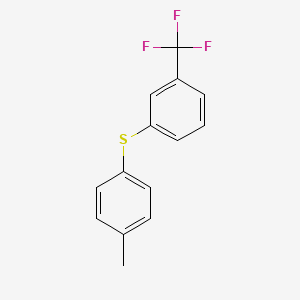 molecular formula C14H11F3S B15494583 1-[(4-Methylphenyl)sulfanyl]-3-(trifluoromethyl)benzene CAS No. 788-12-5