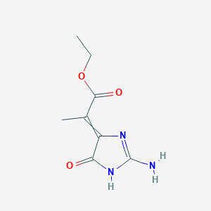 molecular formula C8H11N3O3 B15494598 ethyl 2-(2-amino-4-oxo-1H-imidazol-5-ylidene)propanoate CAS No. 2762-42-7