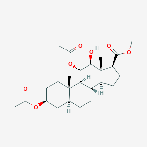 Androstane-17-carboxylic acid, 3,11-bis(acetyloxy)-12-hydroxy-, methyl ester, (3beta,5alpha,11alpha,12beta,17beta)-