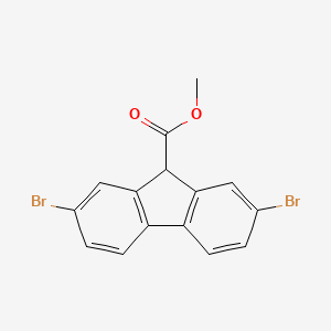 molecular formula C15H10Br2O2 B15494696 methyl 2,7-dibromo-9H-fluorene-9-carboxylate 