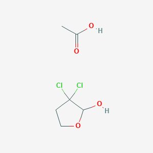 molecular formula C6H10Cl2O4 B15494698 Acetic acid; 3,3-dichloro-2-oxolanol 