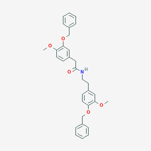 molecular formula C32H33NO5 B154947 N-[4-(Benzyloxy)-3-Methoxyphenethyl]-2-[3-(benzyloxy)-4-Methoxyphenyl]acetaMide CAS No. 1699-40-7