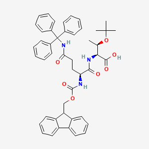molecular formula C47H49N3O7 B15494763 Fmoc-Gln(Trt)-Thr(tBu)-OH 