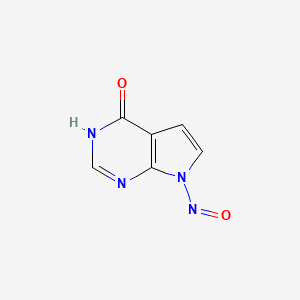 molecular formula C6H4N4O2 B15494793 7-Nitroso-7H-pyrrolo[2,3-d]pyrimidin-4-ol 