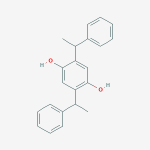 molecular formula C22H22O2 B15494976 2,5-Bis(1-phenylethyl)benzene-1,4-diol CAS No. 743-83-9