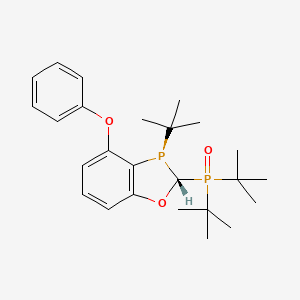 molecular formula C25H36O3P2 B15495013 di-tert-butyl((2R,3R)-3-(tert-butyl)-4-phenoxy-2,3-dihydrobenzo[d][1,3]oxaphosphol-2-yl)phosphine oxide 