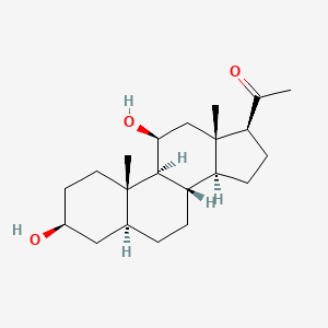 molecular formula C21H34O3 B15495072 5alpha-Pregnan-20-one, 3beta,11beta-dihydroxy- CAS No. 565-89-9