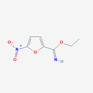 molecular formula C7H8N2O4 B15495103 Ethyl 5-nitrofuran-2-carboximidate 