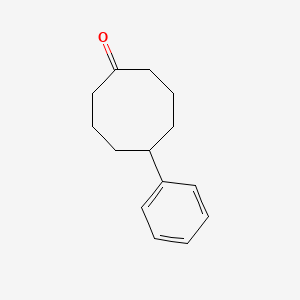 molecular formula C14H18O B15495123 Cyclooctanone, 5-phenyl- CAS No. 833-51-2