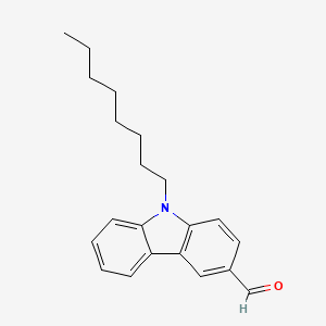 molecular formula C21H25NO B15495157 9-Octyl-9h-carbazole-3-carbaldehyde 