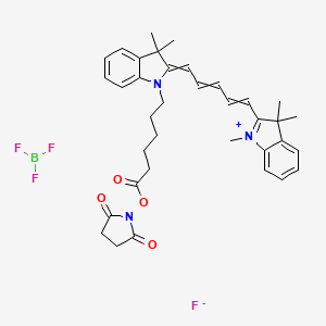 molecular formula C36H42BF4N3O4 B15495474 Cyanine5 NHS ester minimal dye 
