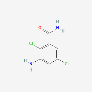 molecular formula C7H6Cl2N2O B15495491 Benzamide, 3-amino-2,5-dichloro- CAS No. 2280-93-5