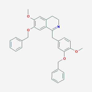 molecular formula C32H31NO4 B154955 6-Methoxy-1-[(4-methoxy-3-phenylmethoxyphenyl)methyl]-7-phenylmethoxy-3,4-dihydroisoquinoline CAS No. 20323-85-7