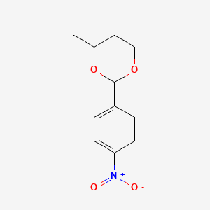 molecular formula C11H13NO4 B15495553 4-Methyl-2-(4-nitrophenyl)-1,3-dioxane CAS No. 835-72-3