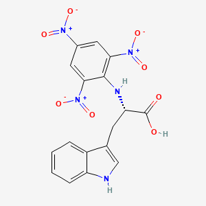 molecular formula C17H13N5O8 B15495760 N-(2,4,6-Trinitrophenyl)-L-tryptophan CAS No. 1106-80-5